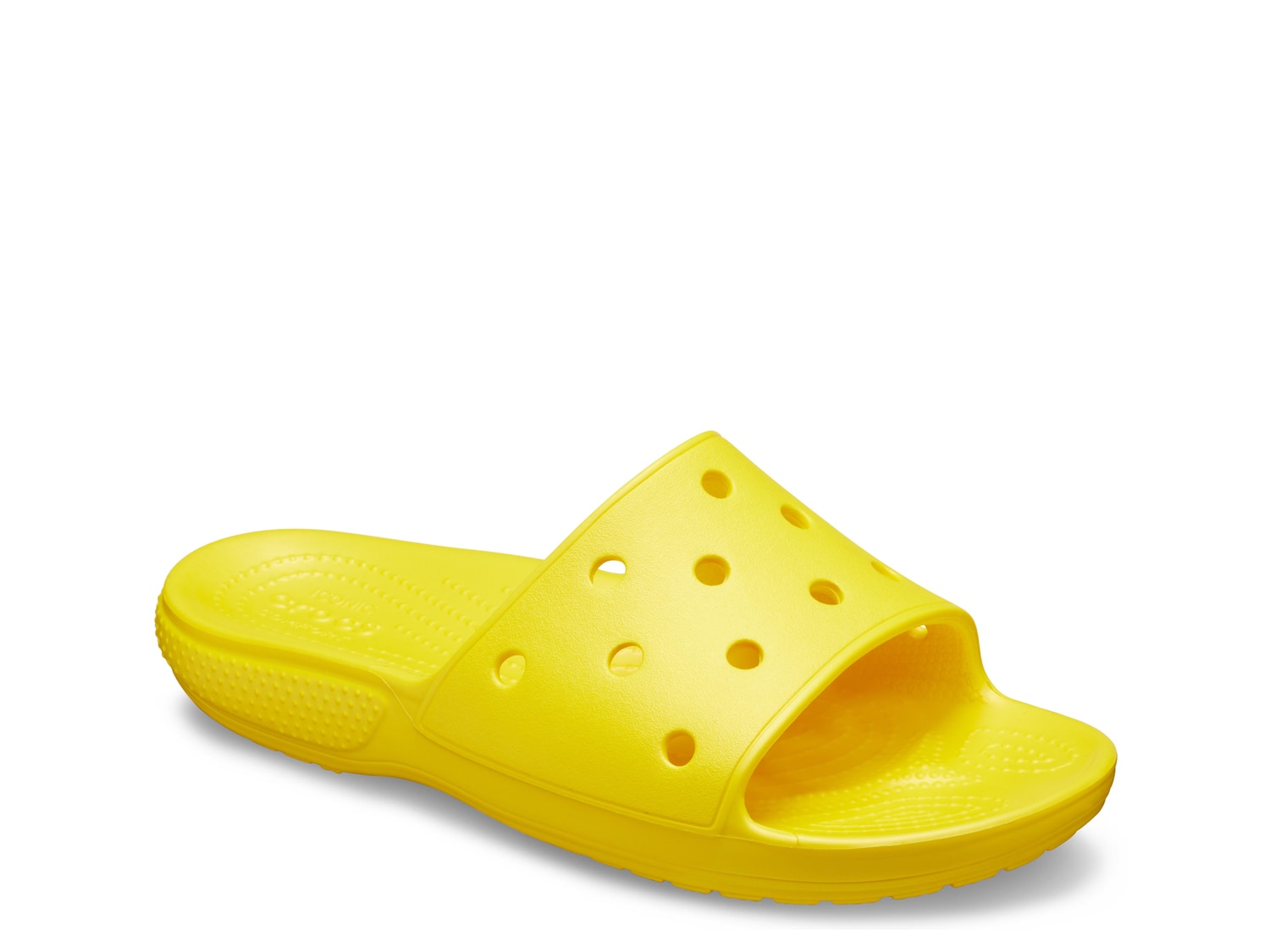 yellow slip on sandals