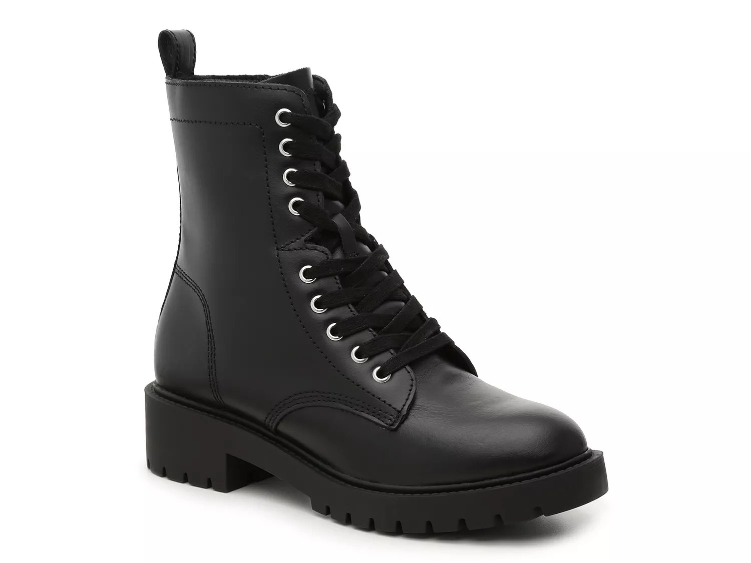 steve madden black combat boots