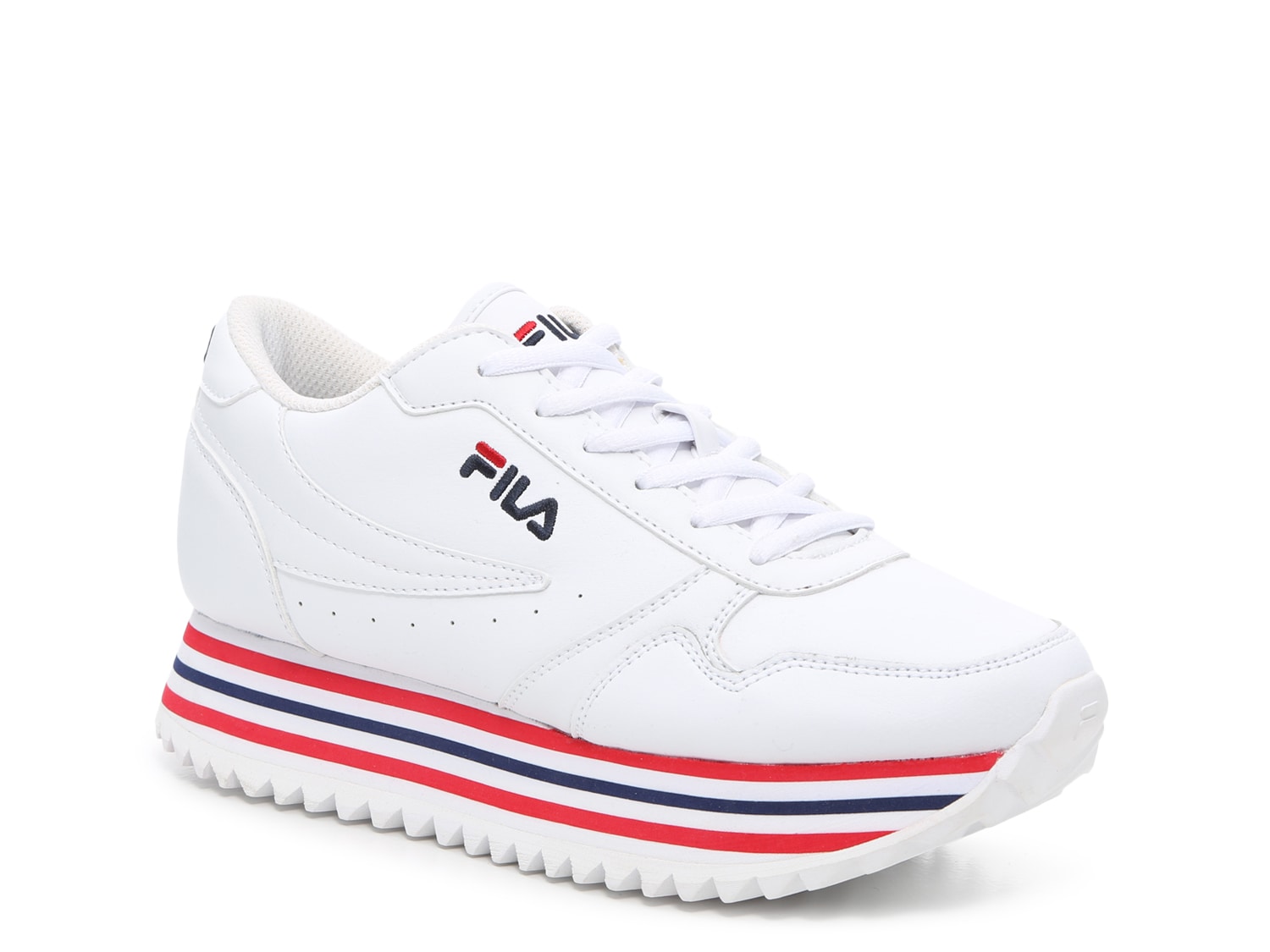 fila platform sneakers white