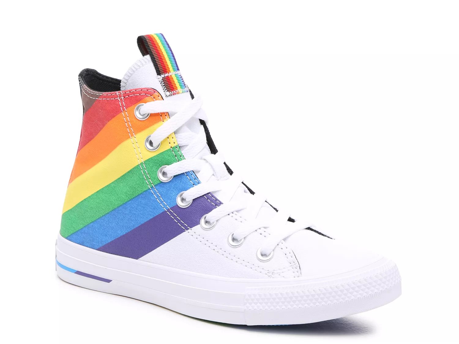 dsw white high top converse