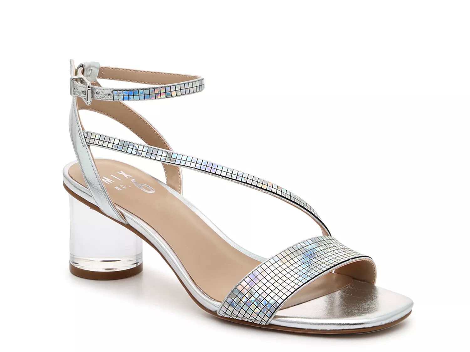 silver strappy heels dsw