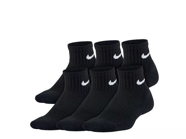 Nike Cushioned Kids' Ankle Socks - 6 Pack - Free Shipping