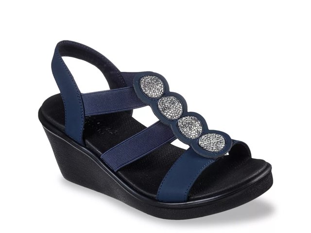 Skechers Cali Rumble On Camp Glam Wedge Sandal Free Shipping DSW