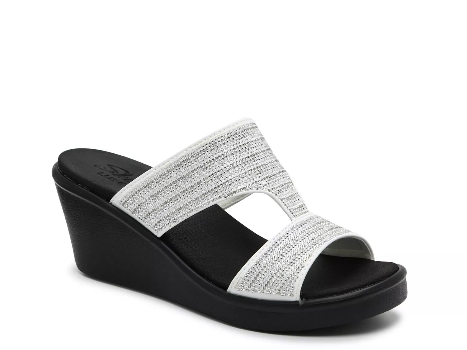 Women's White Skechers Wedge Sandals | DSW