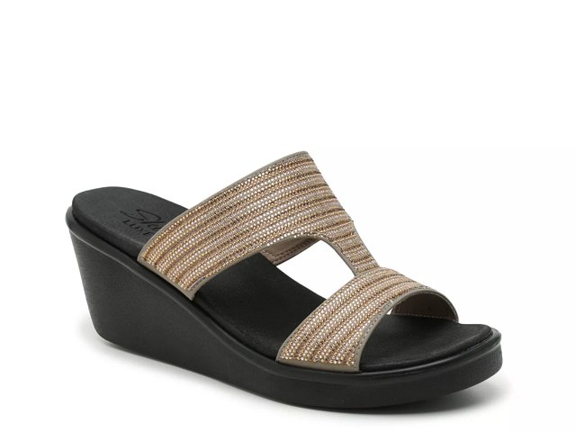 Skechers Cali Rumble On Bling Gal Wedge Sandal Free Shipping DSW