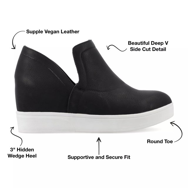 Journee wedge sneaker clearance