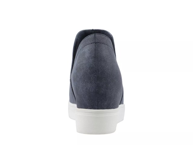 Navy wedge sneakers outlet