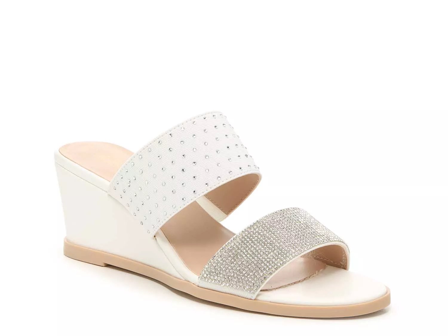 dsw white wedge sandals