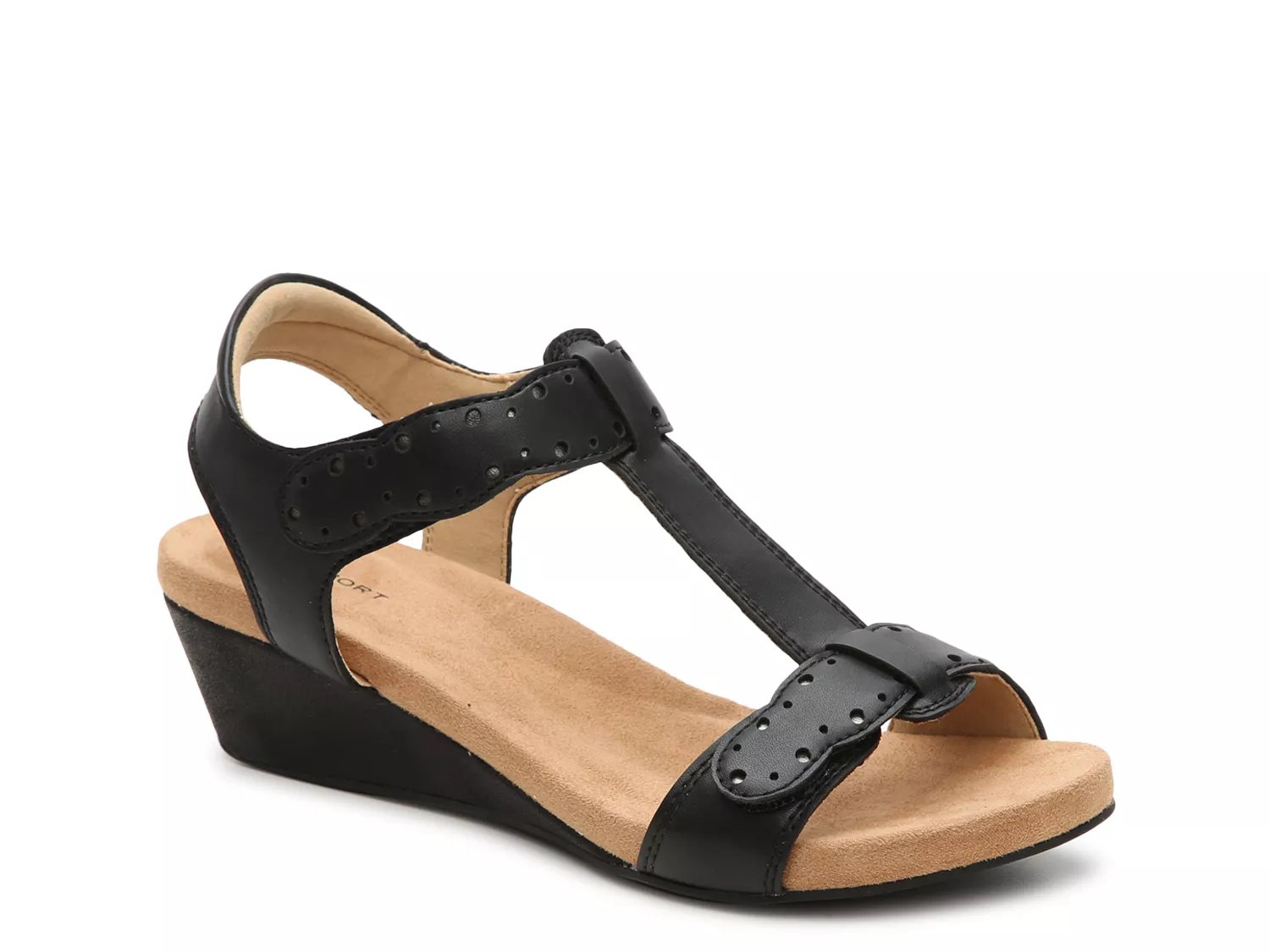 dsw black wedge shoes