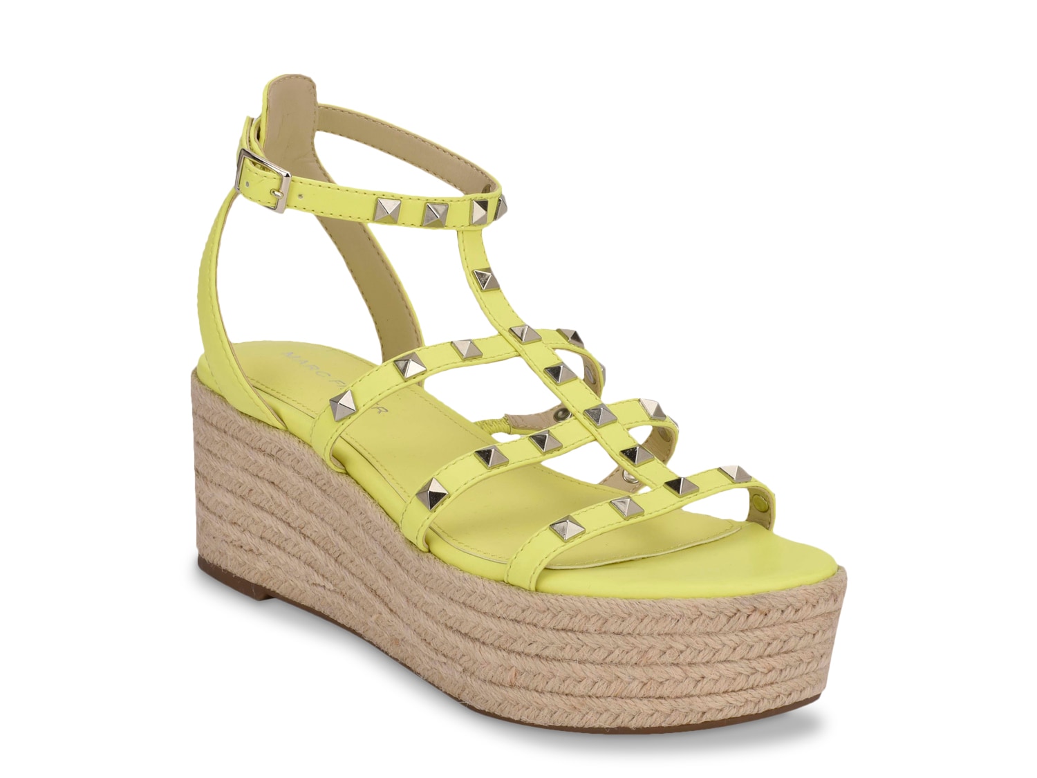 yellow wedge heel