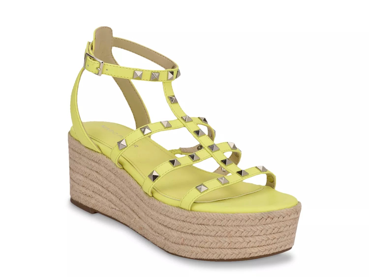 yellow wedge heel