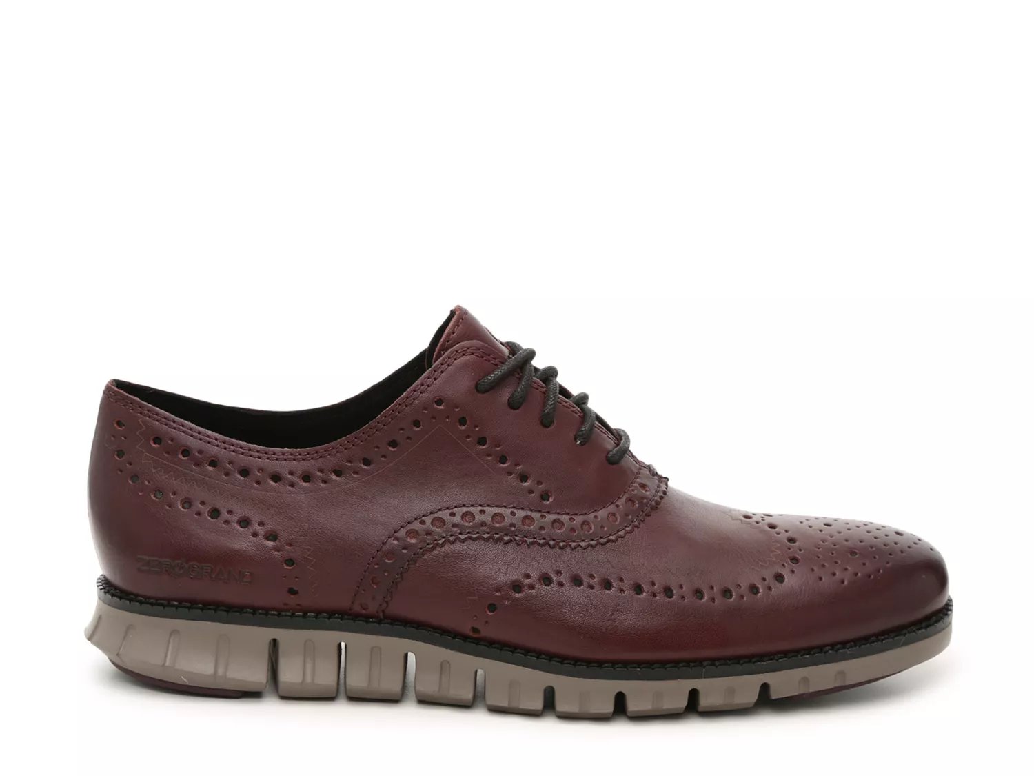 cole haan zerogrand tan wingtip oxford nubuck lace up