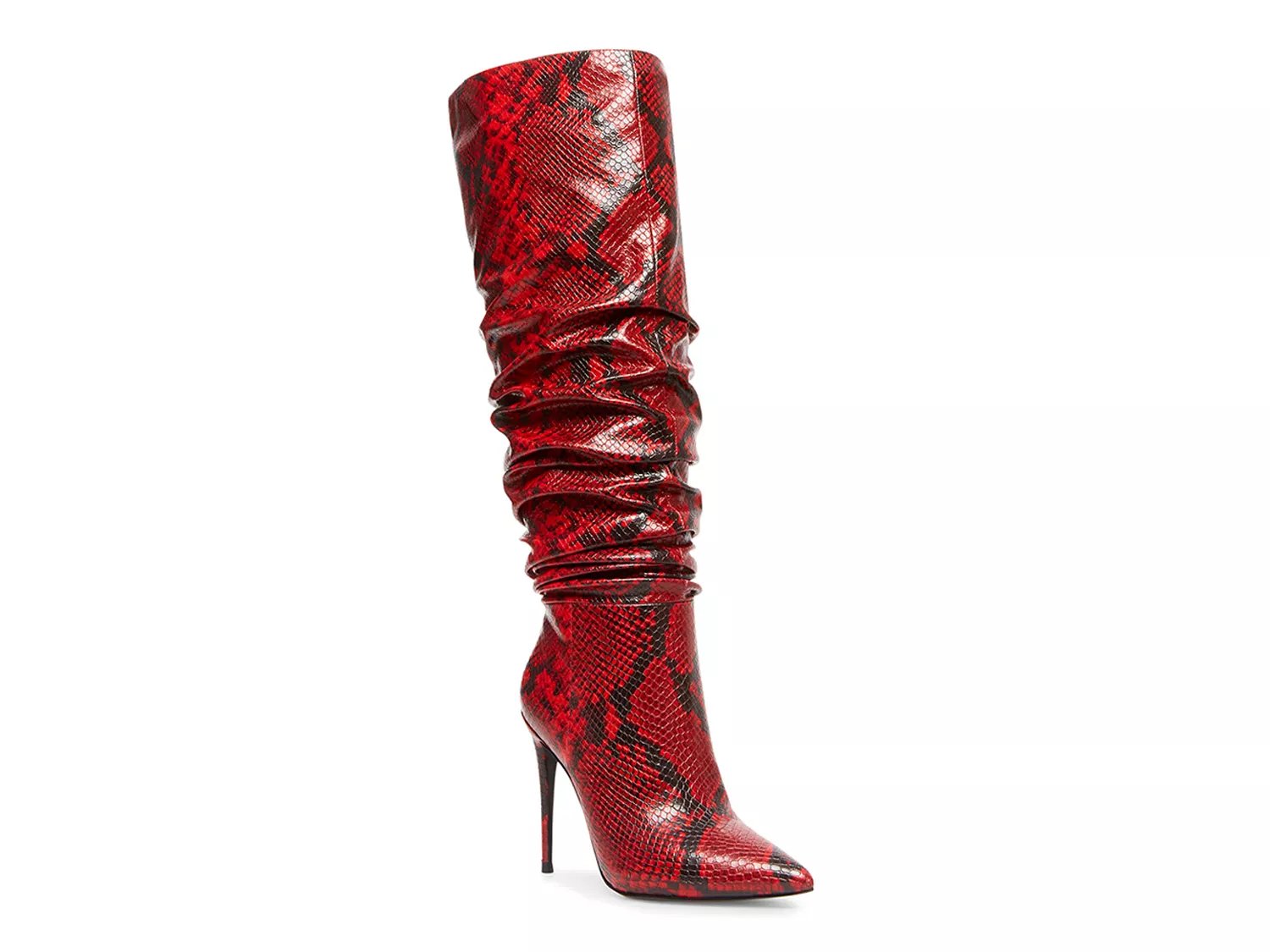 steve madden red thigh high boots