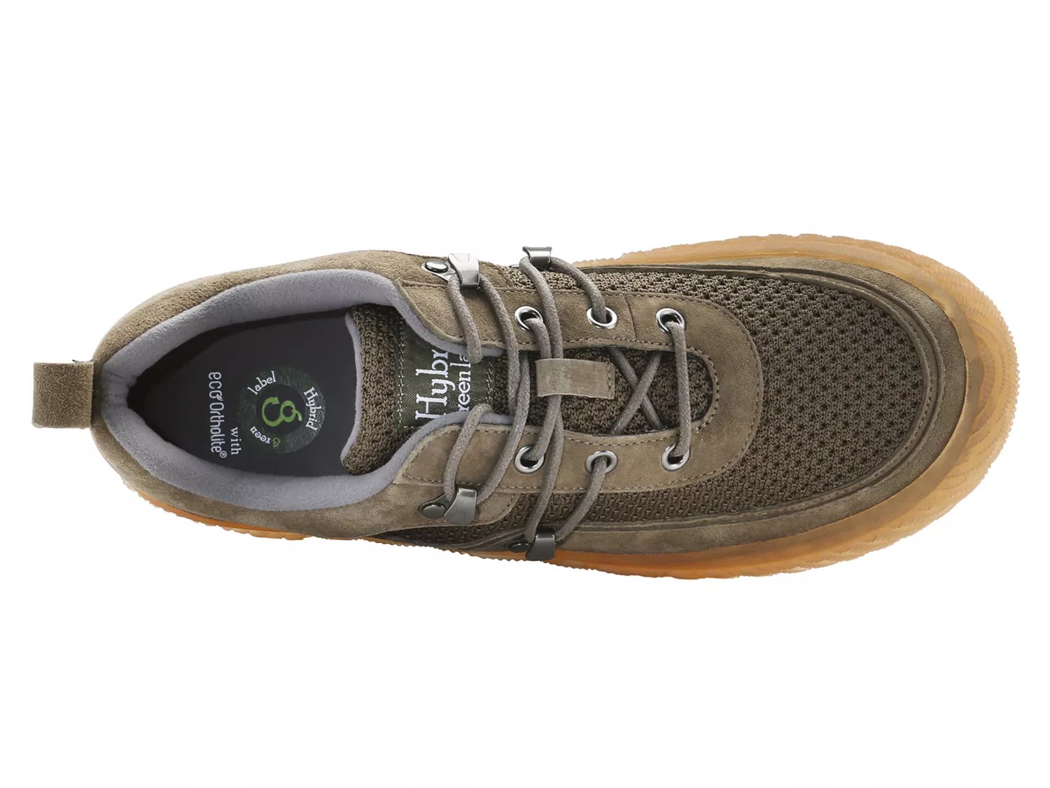 hybrid green label curious suede sneaker