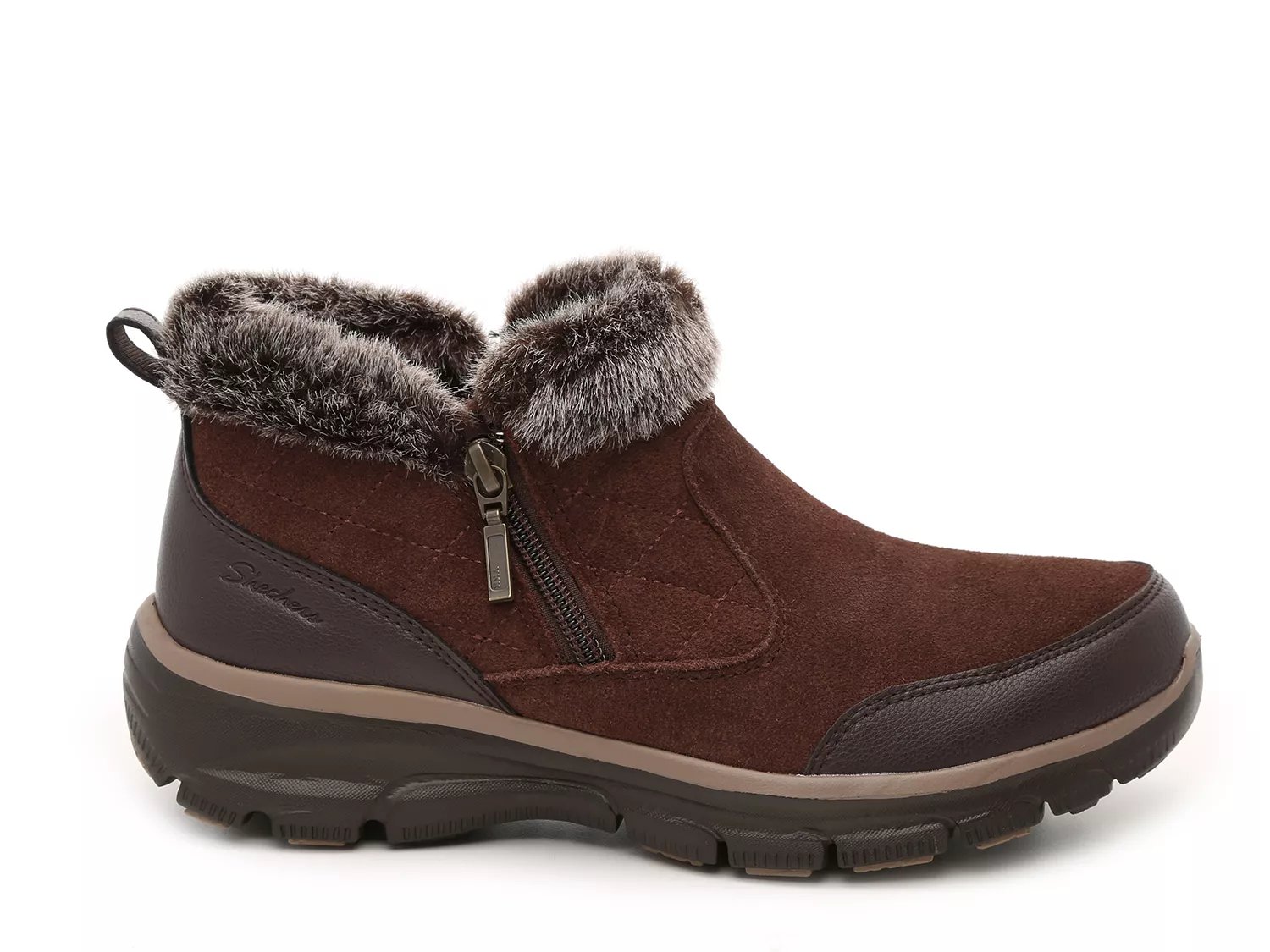 black sketchers boots