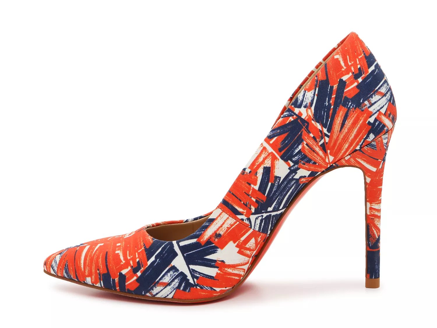 orange pumps dsw