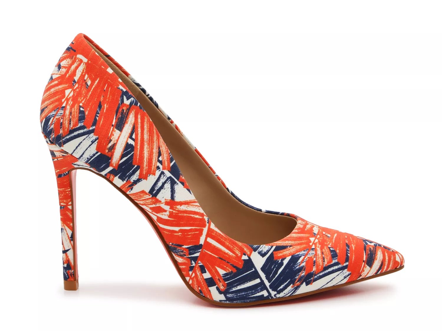 orange pumps dsw