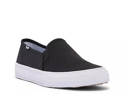 Keds double decker on sale slip on black