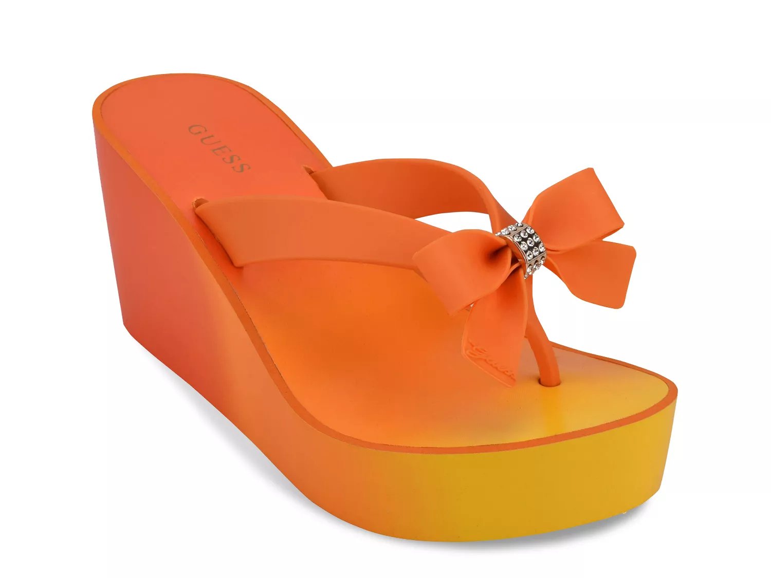 guess sierra wedge flip flop