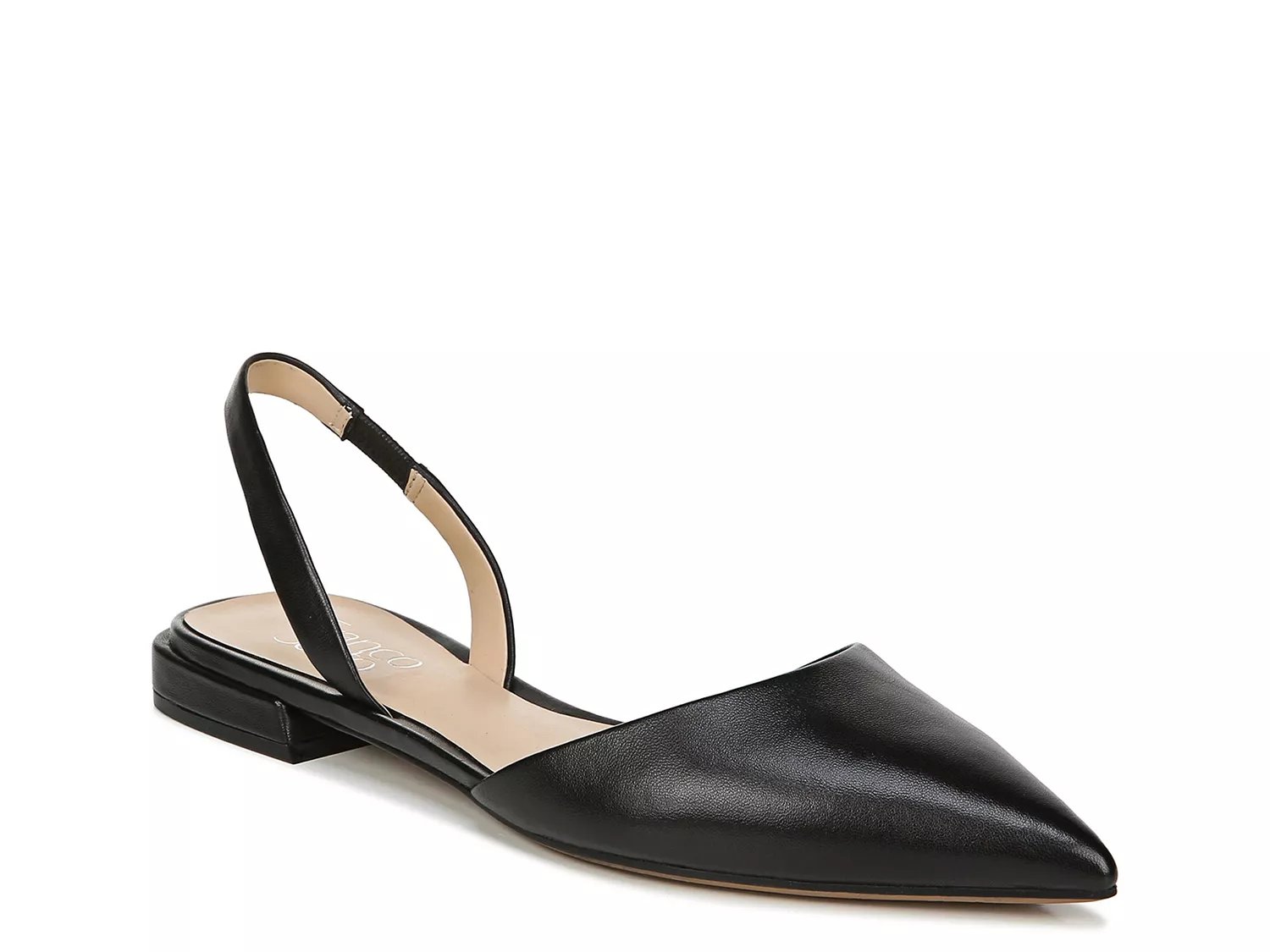 all black slingback city flats