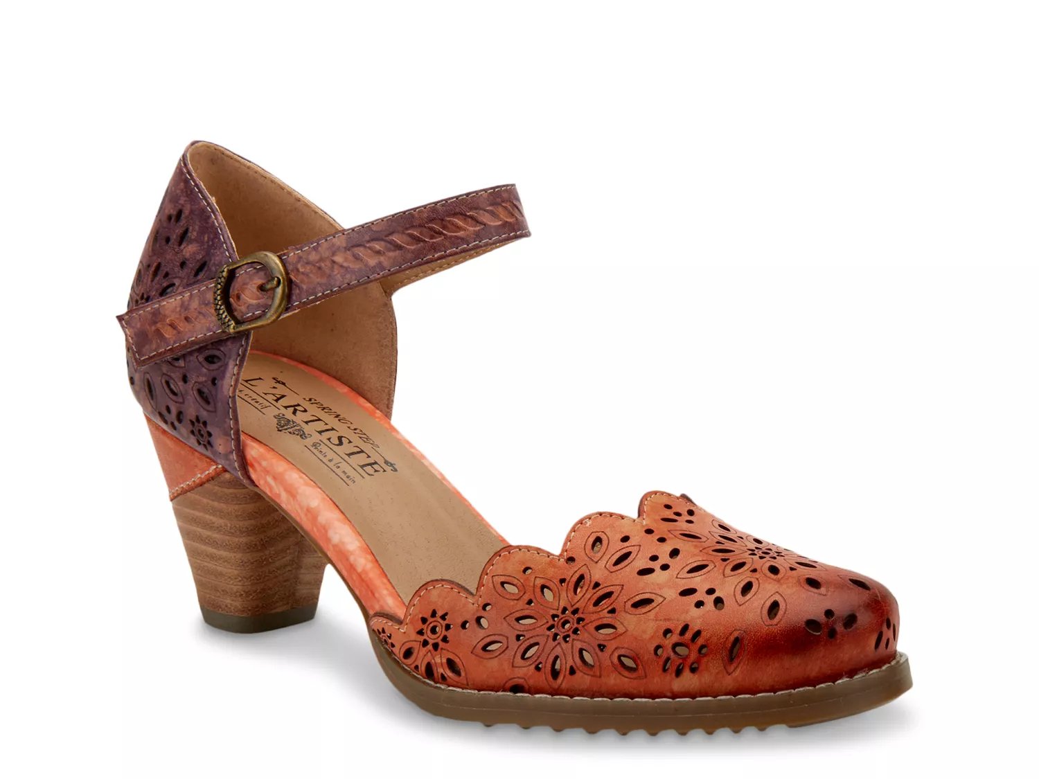 orange womens pumps