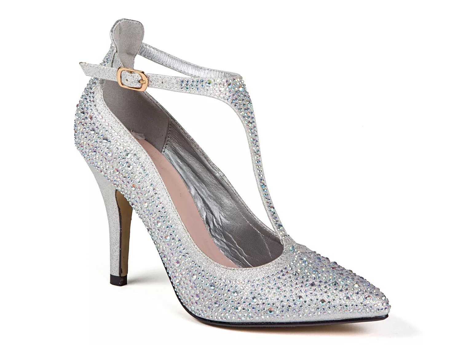 dsw silver pumps