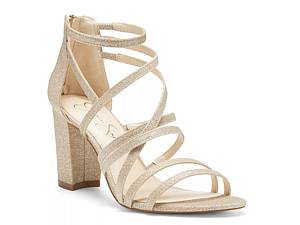 Jessica simpson gold outlet platform heels