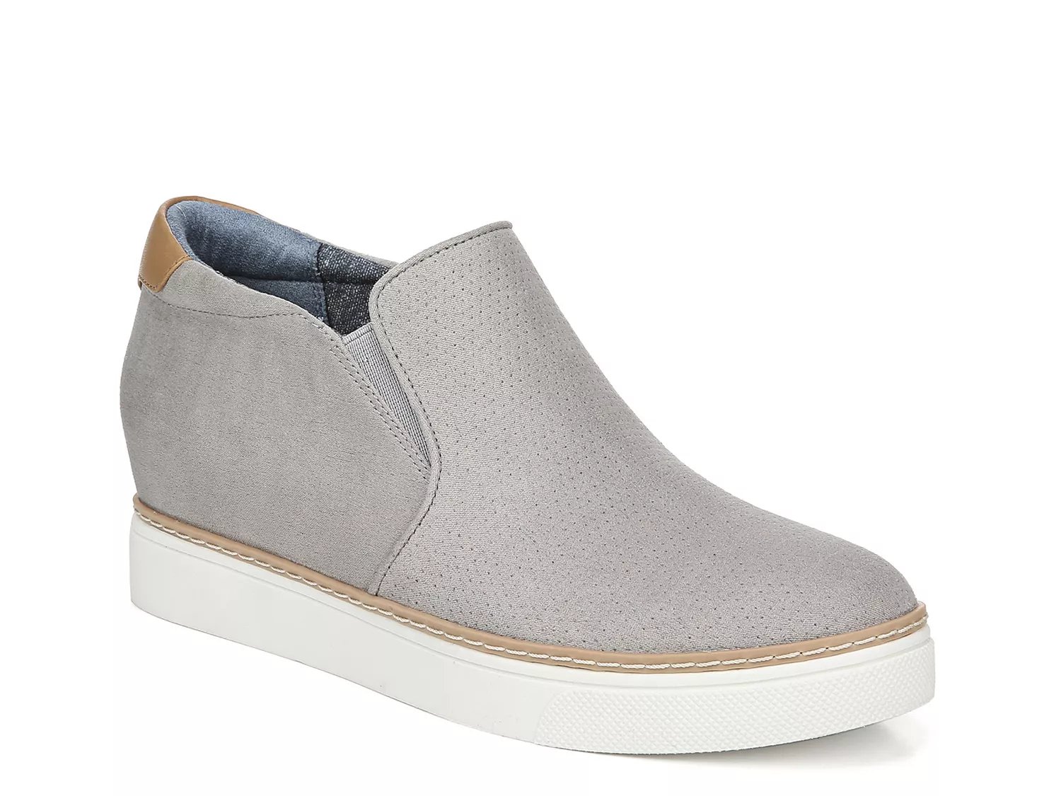 womens gray wedge sneakers