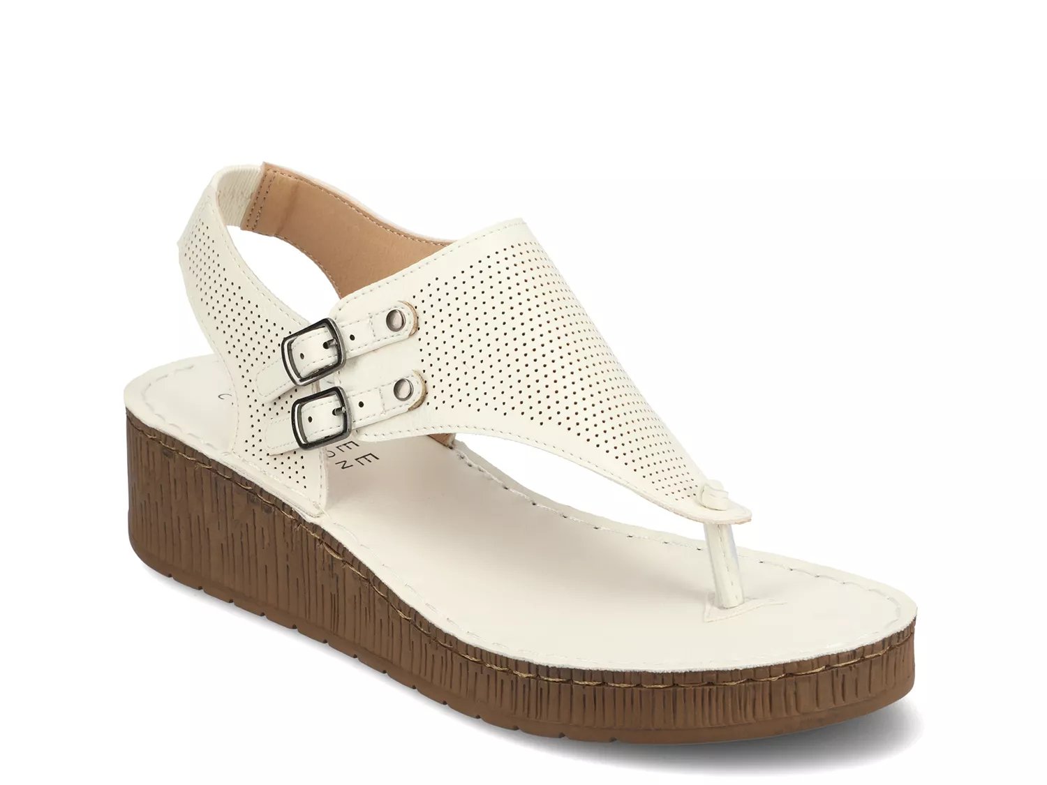 dsw white wedge sandals