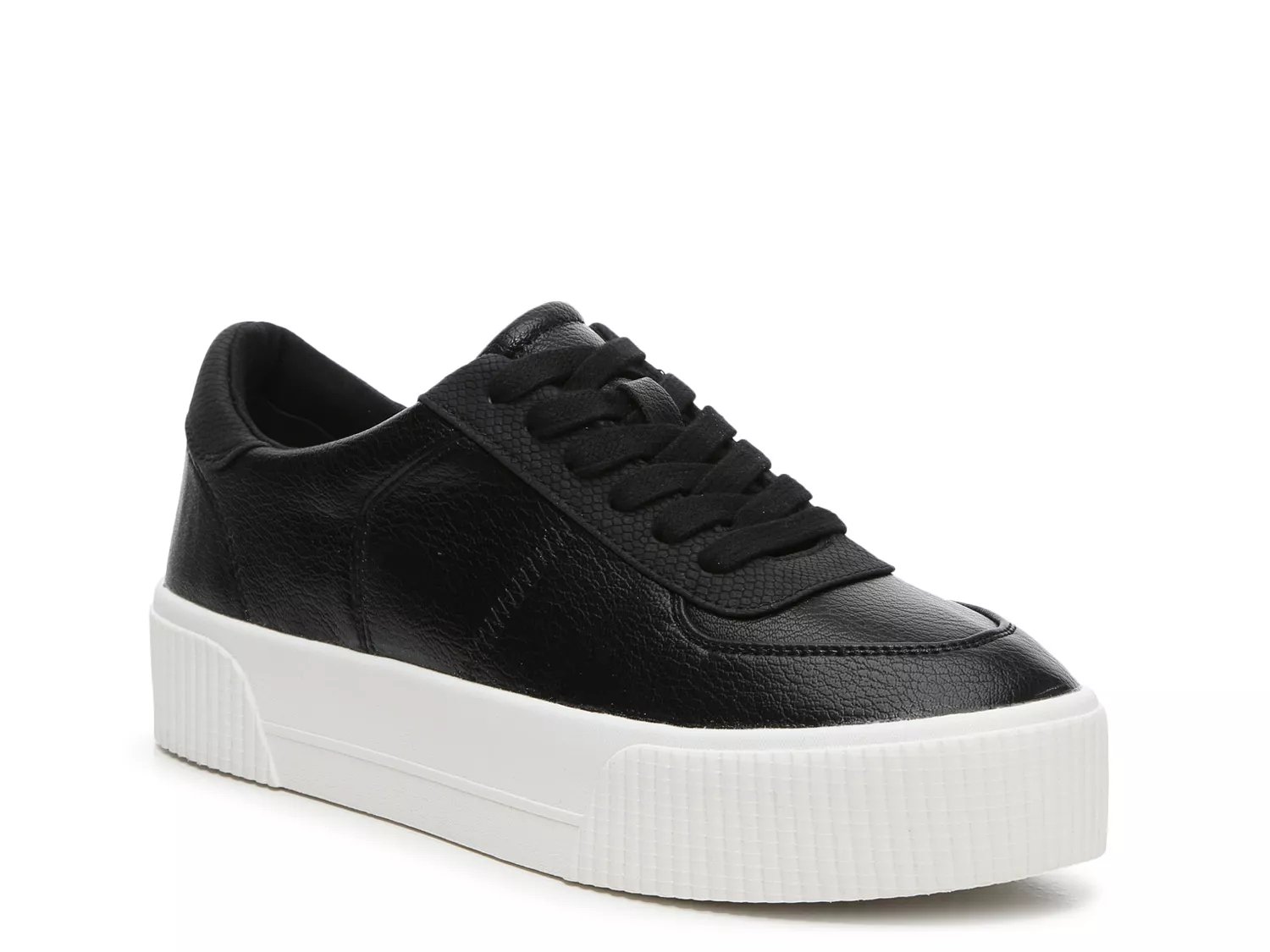 black slip on platform sneakers