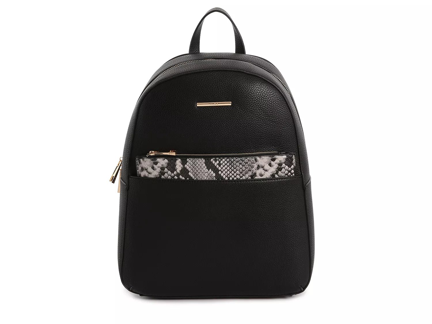 aldo backpack black leather