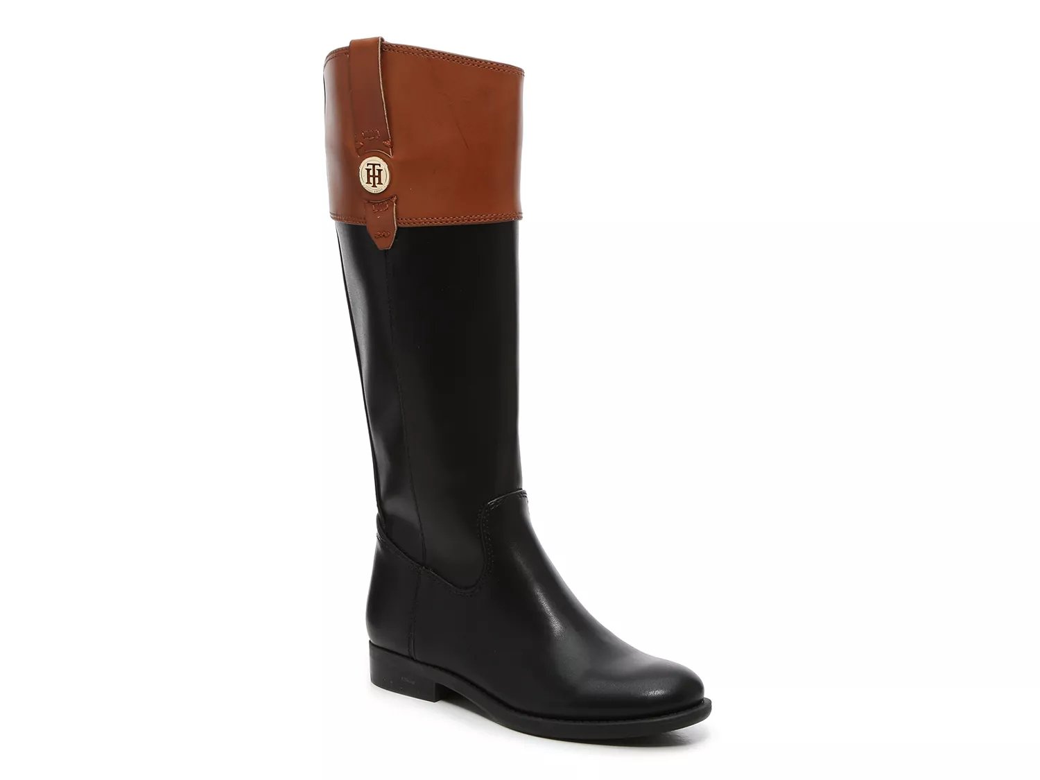 tommy hilfiger black riding boots