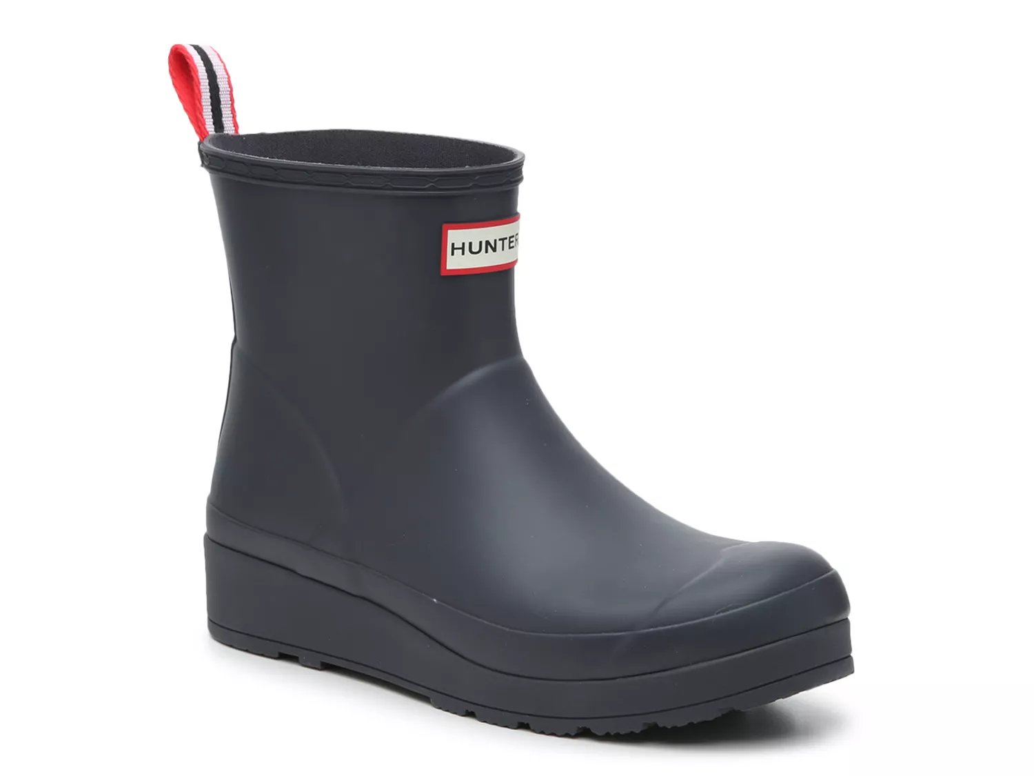 short grey rain boots