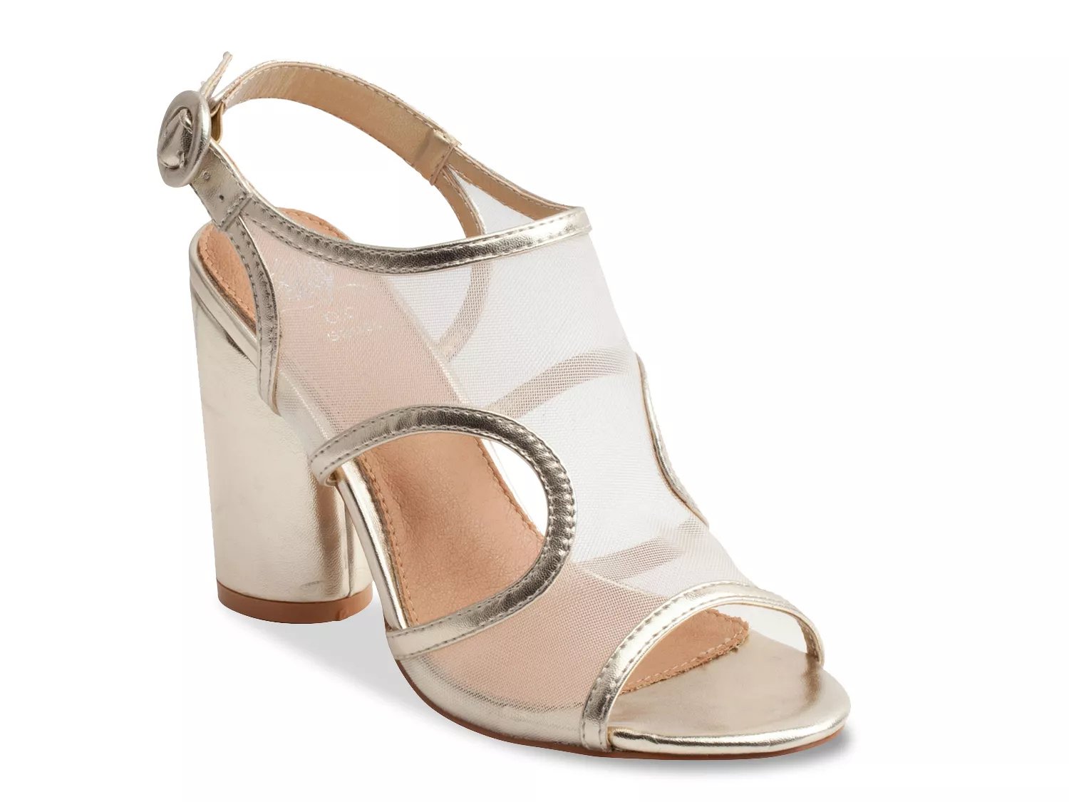 gold high heels dsw