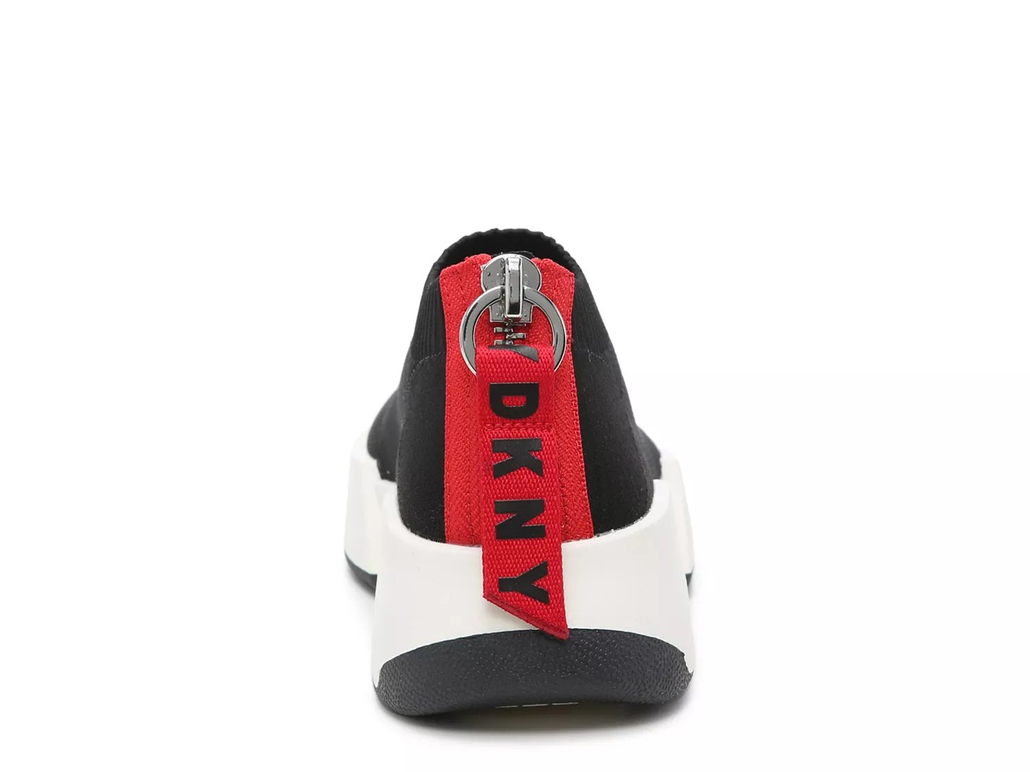 dkny red wedge sneakers