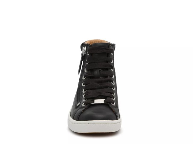 Black Leather high top sneaker