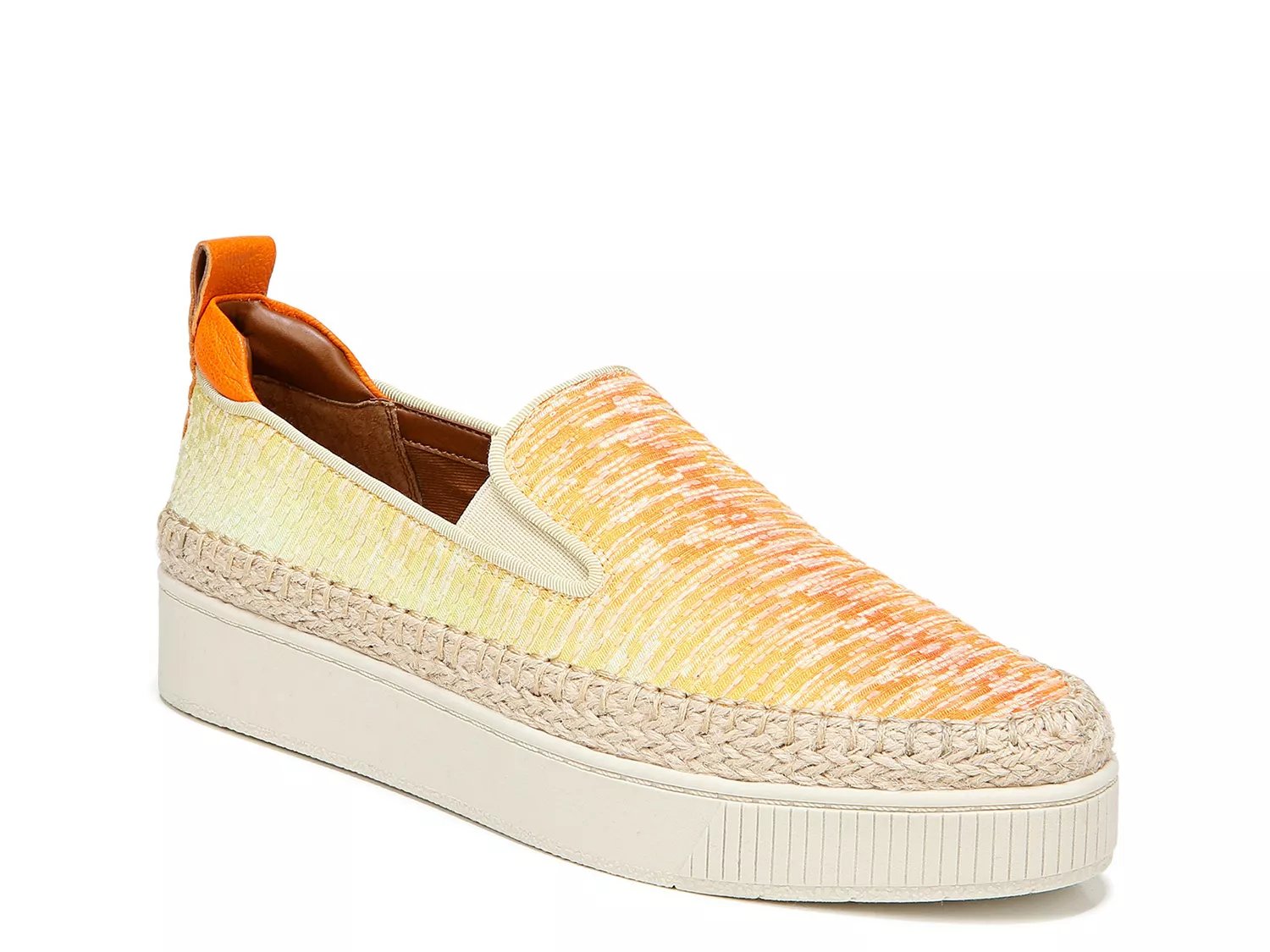 womens yellow slip on shoes