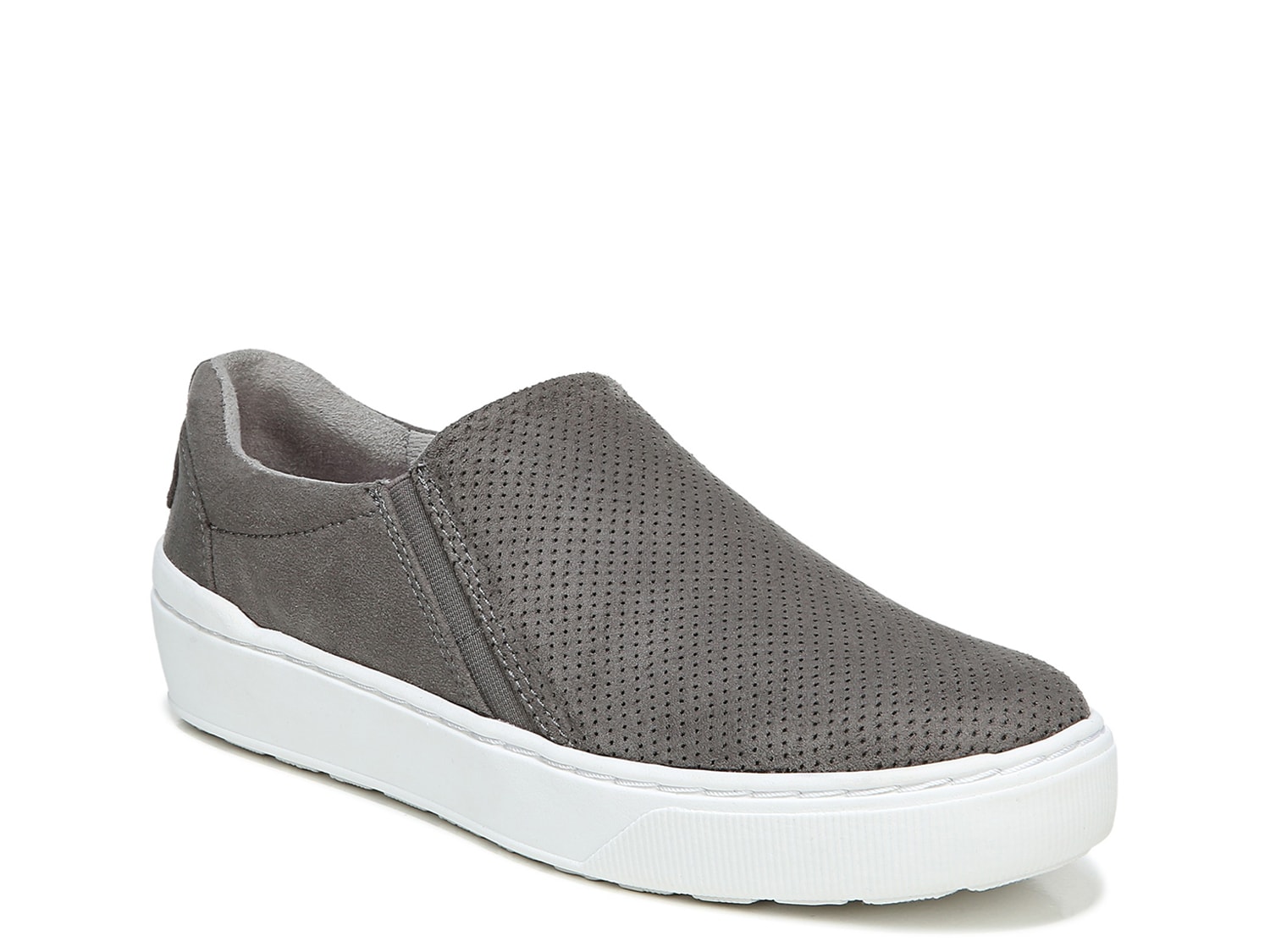 gray platform slip on sneakers