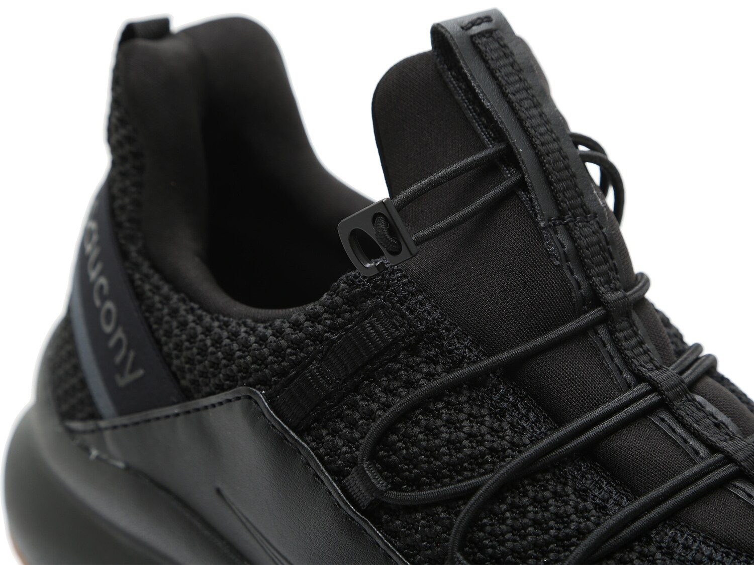 black slip on running shoes