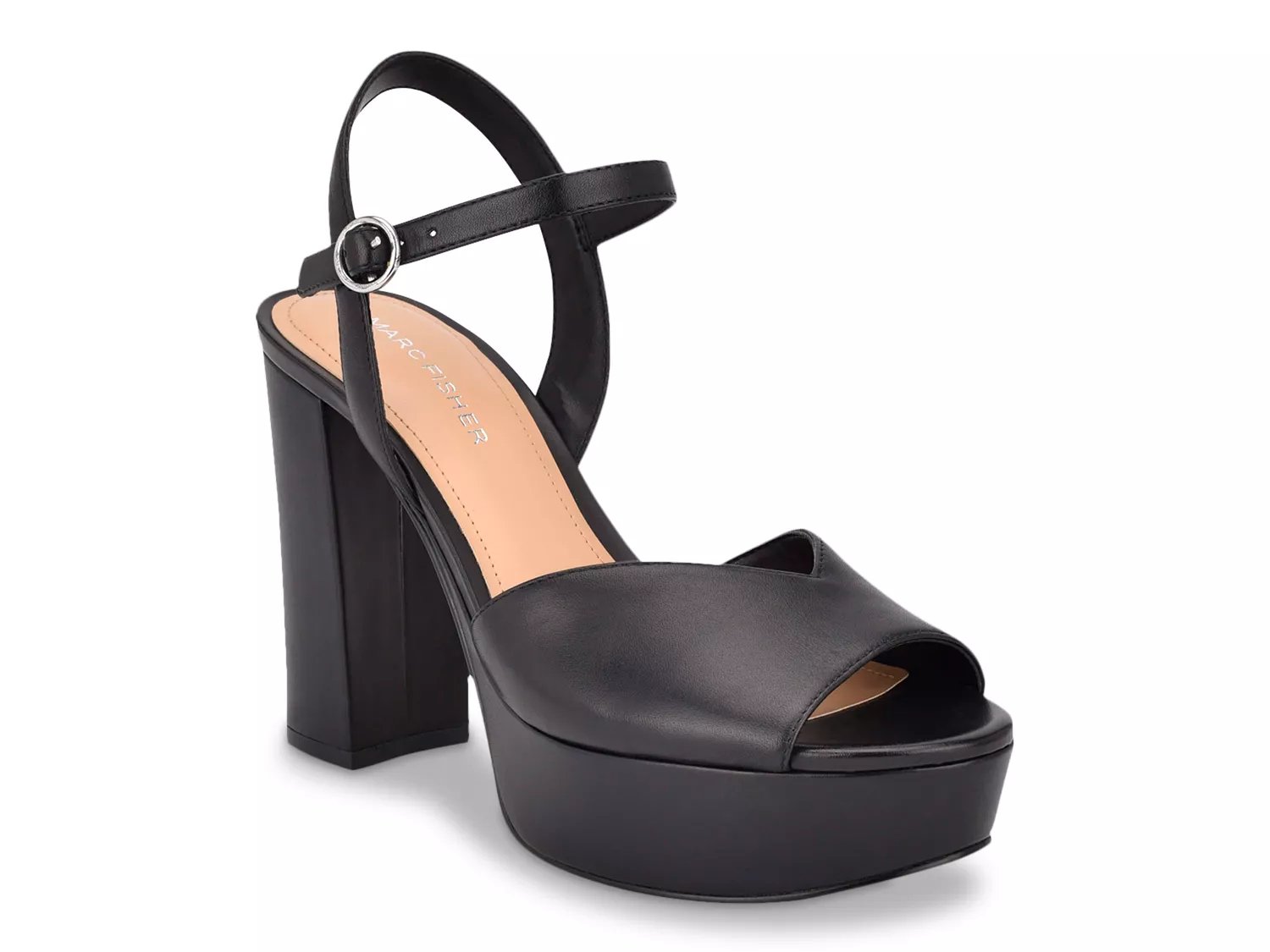 marc fisher black platform sandals