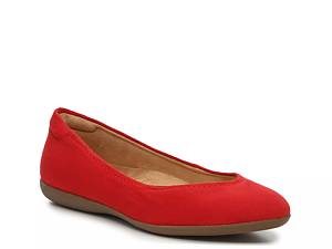 Comfortable red flat on sale shoes