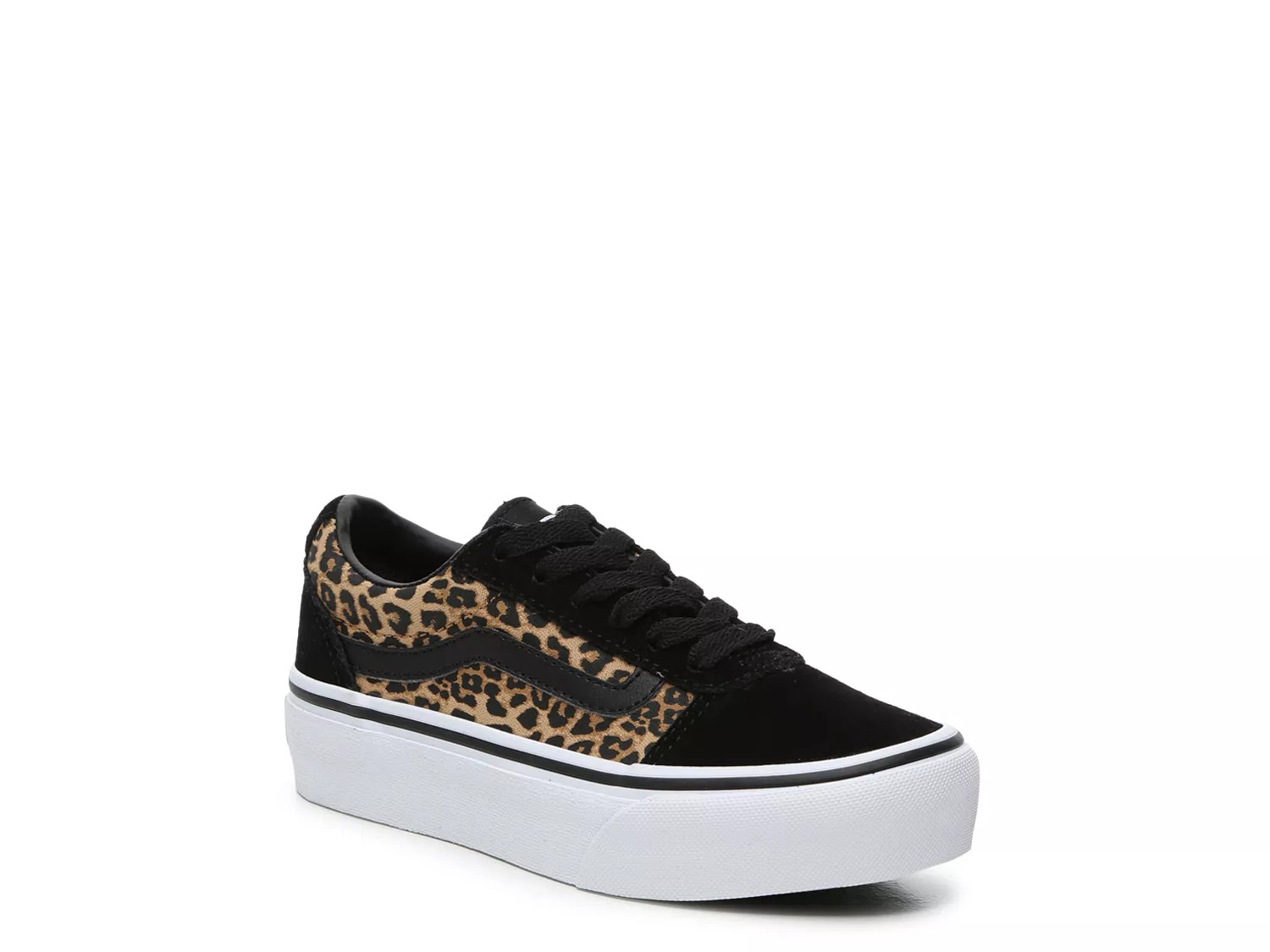 vans ward platform sneaker leopard