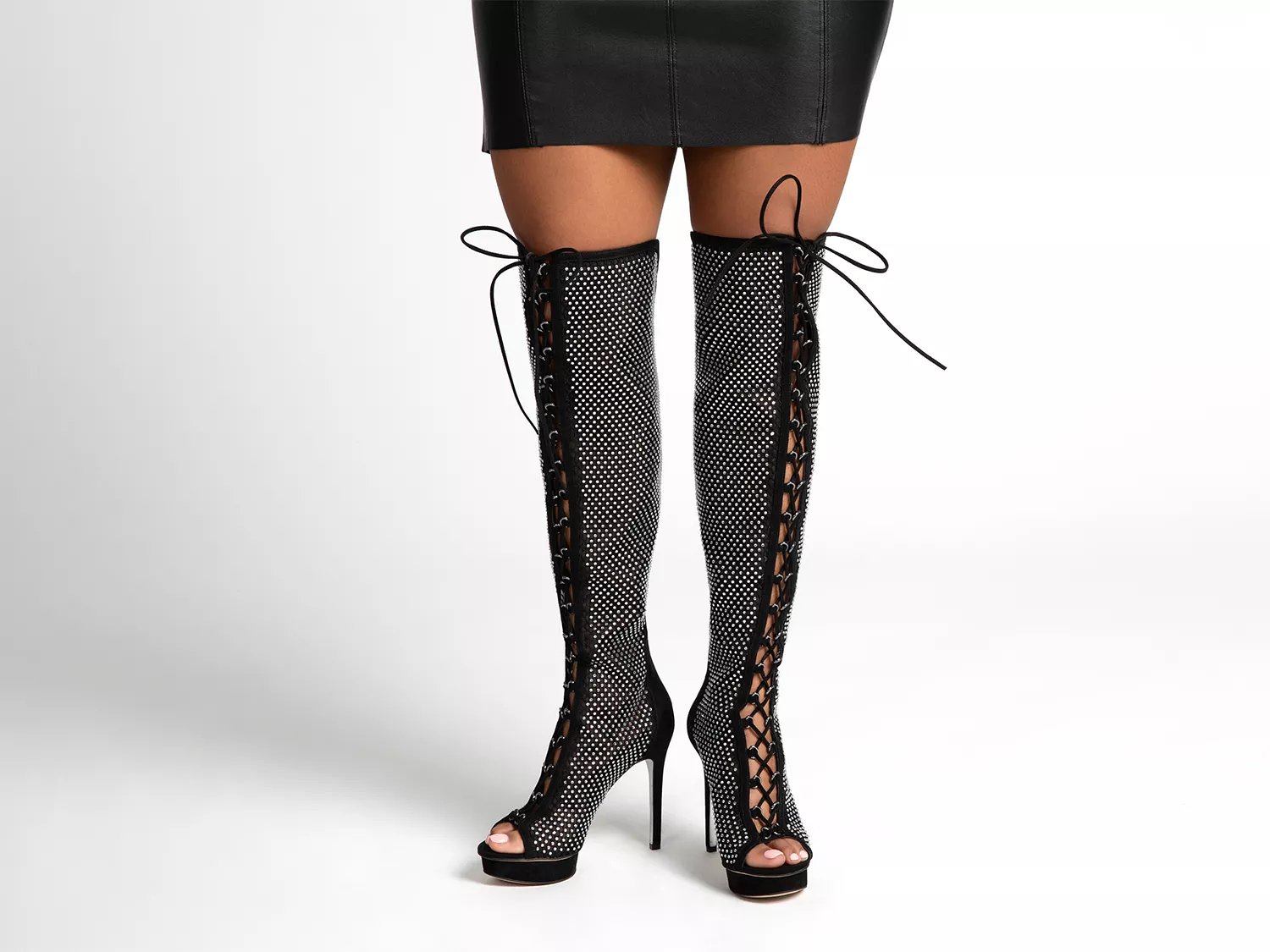 madia over the knee platform boot