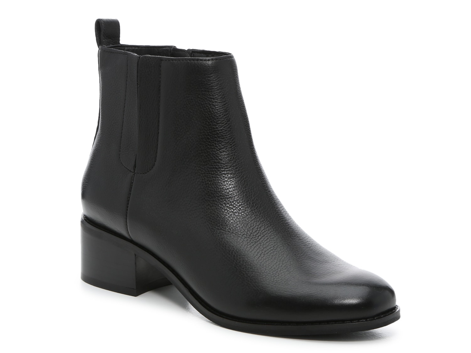 black leather shoe boots