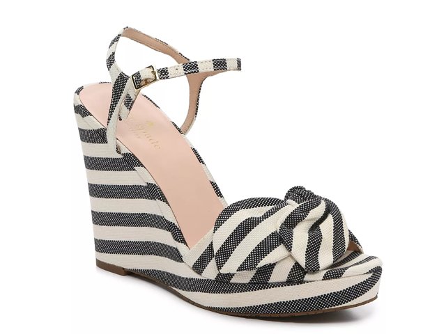 Kate spade bow new arrivals wedges