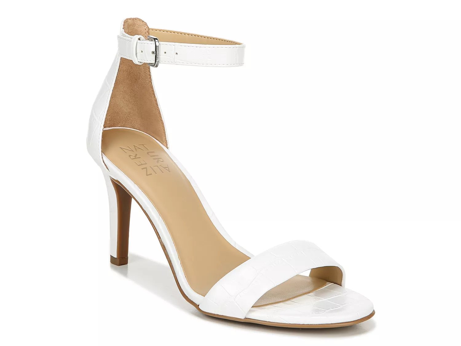 wide width white dress sandals