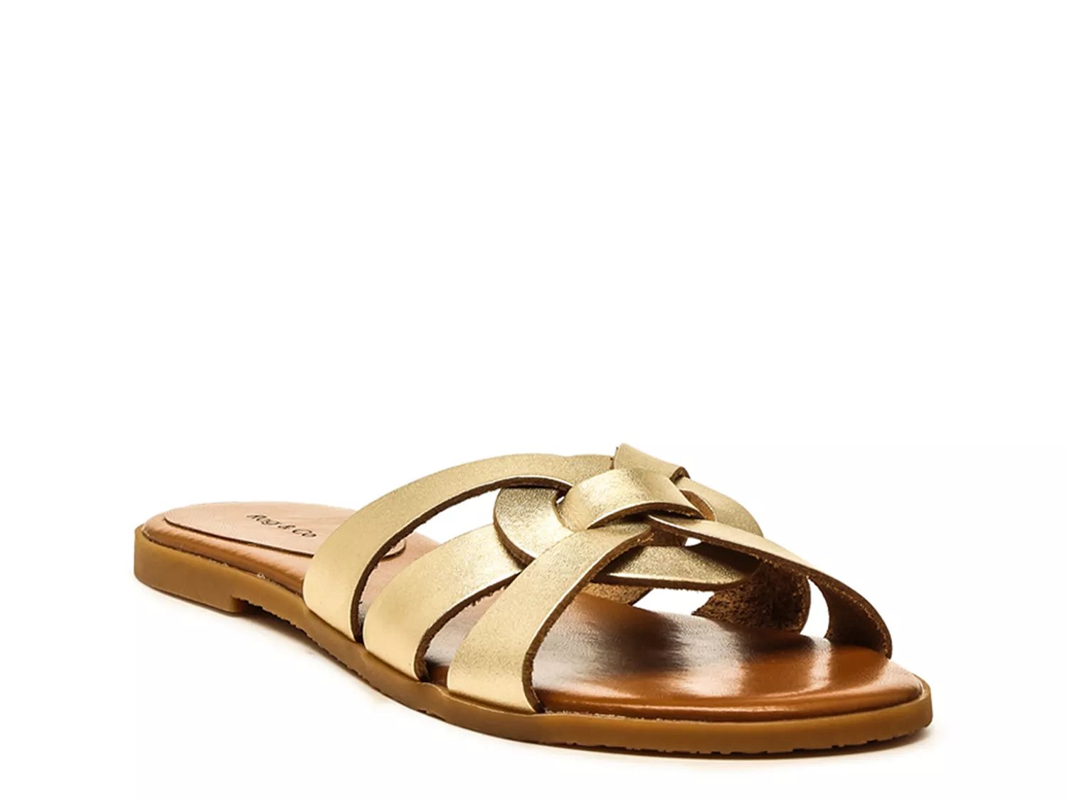 Dsw gold sale flat sandals