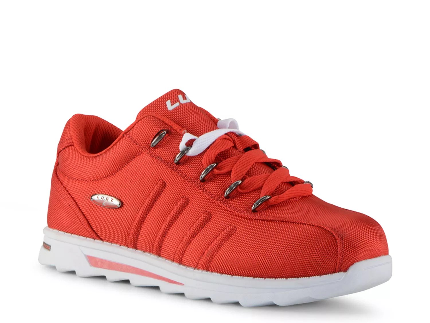 red casual sneakers