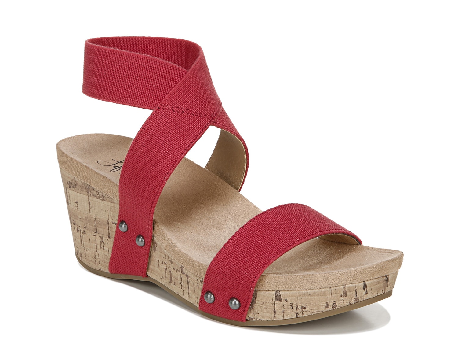 dsw red wedge shoes