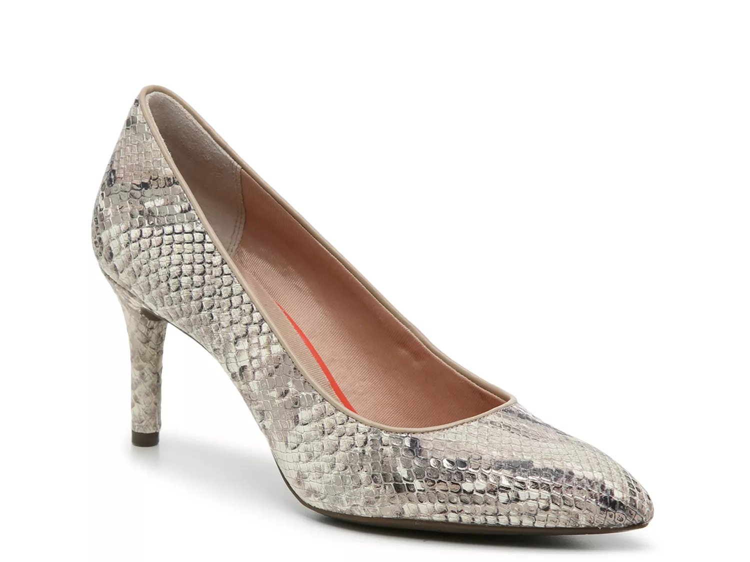 dsw silver pumps